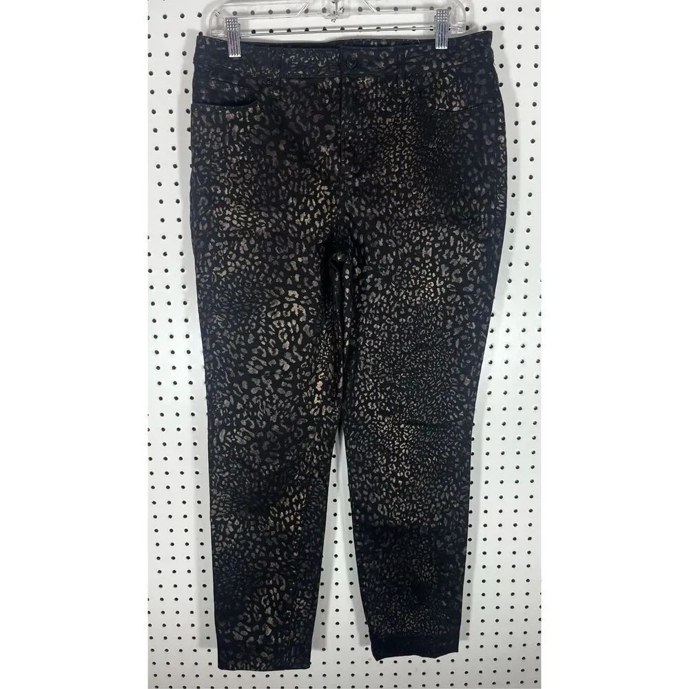 Chicos animal print jeggings size 8